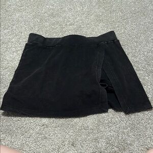 Black Mini Skort with Side Slit
